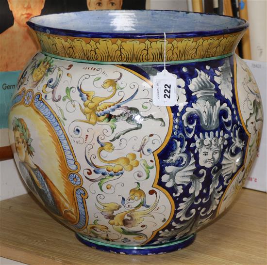 A Majolica planter